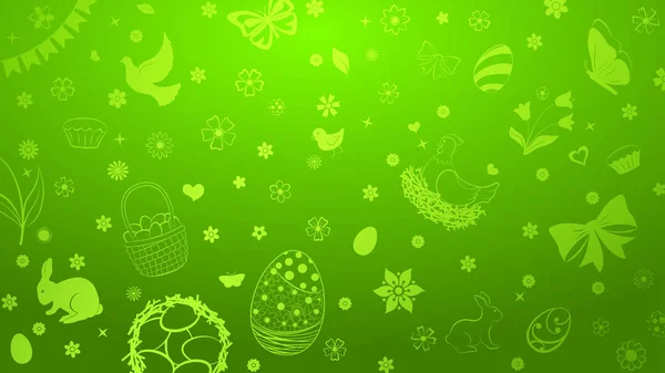 Background of Easter symbols — Stock Vector