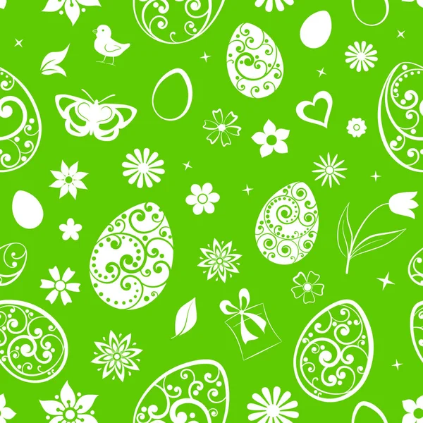 Seamless pattern of Easter symbols — Stock Vector