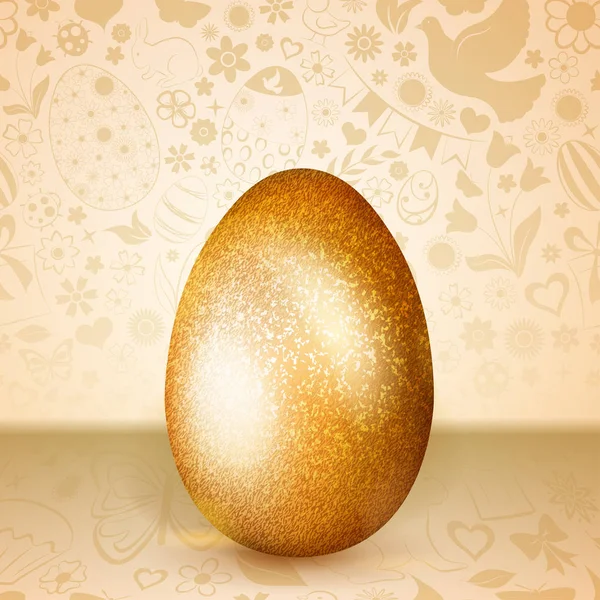 Golden Easter egg — Stock Vector