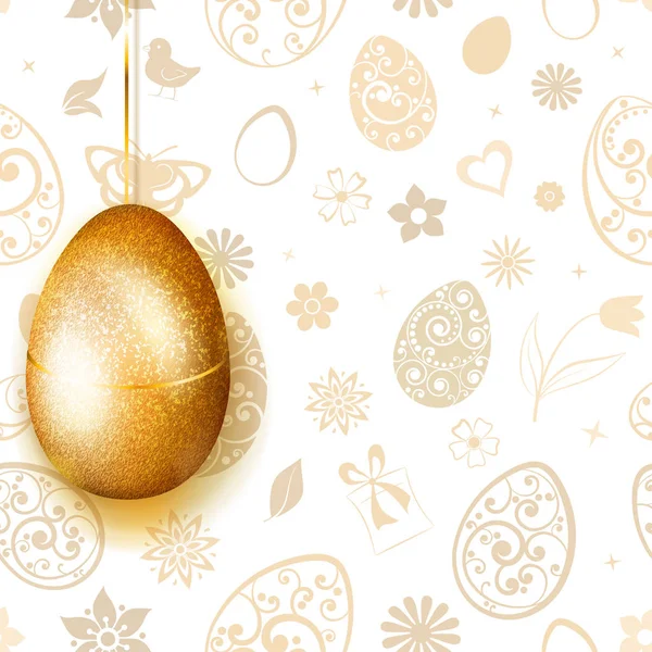 Hanging Easter egg — Stock Vector
