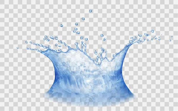 Splash of water with drops — Stock Vector