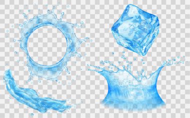 Su taç, sıçrama ve buz küp