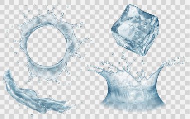 Su taç, sıçrama ve buz küp