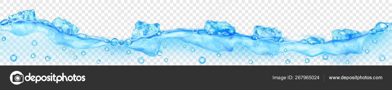 Banner with ice cubes floating in water Stock Vector by ©31moonlight31 ...