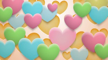 Gölgeler ile delik ve kalplerin arka plan