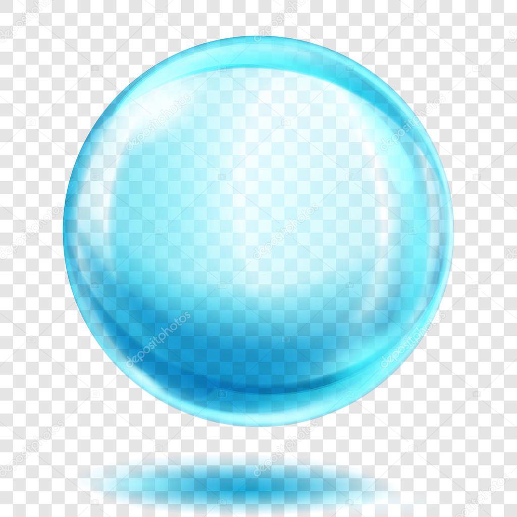 Transparent light blue sphere
