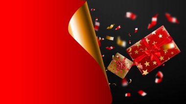 Kıvrılmış kağıt köşeli Black Friday satış afişi