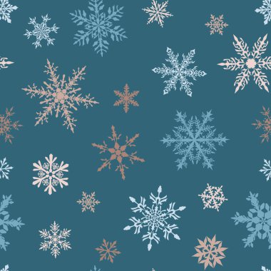 Noel Dikişsiz desen kar taneleri