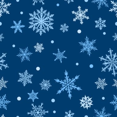 Noel Dikişsiz desen kar taneleri