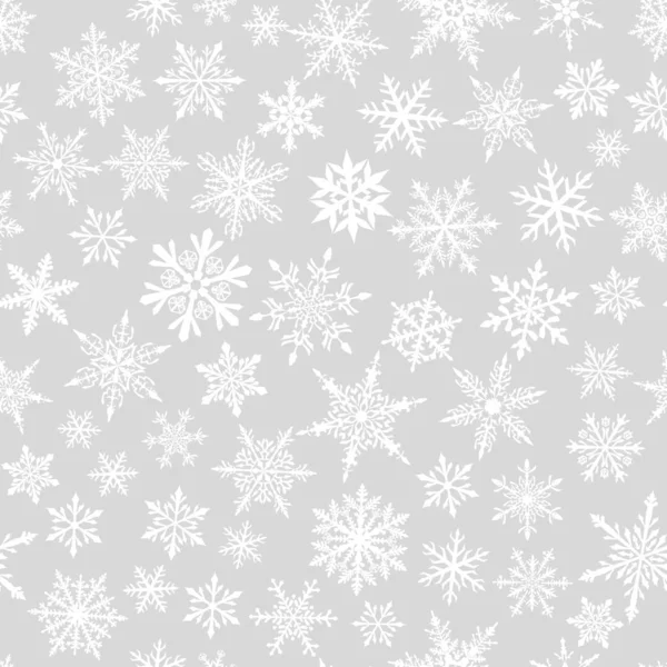 Jul seamless mönster av snöflingor — Stock vektor