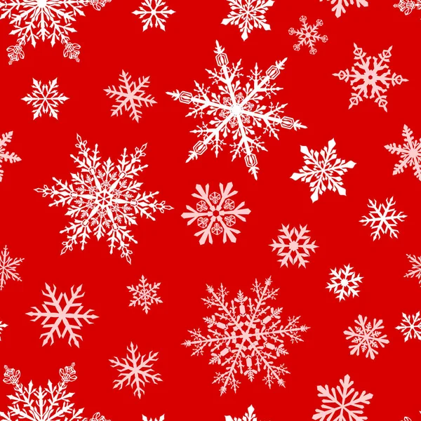 Christmas seamless pattern of snowflakes — Stock Vector