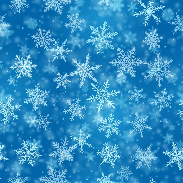 Christmas seamless pattern of snowflakes — Stock Vector