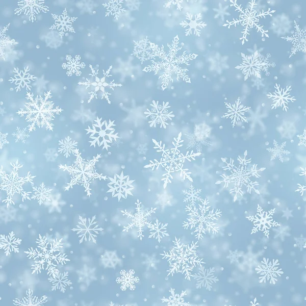 Natale modello senza soluzione di continuità di fiocchi di neve — Vettoriale Stock