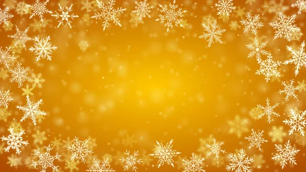 Jul bakgrund av snöflingor — Stock vektor