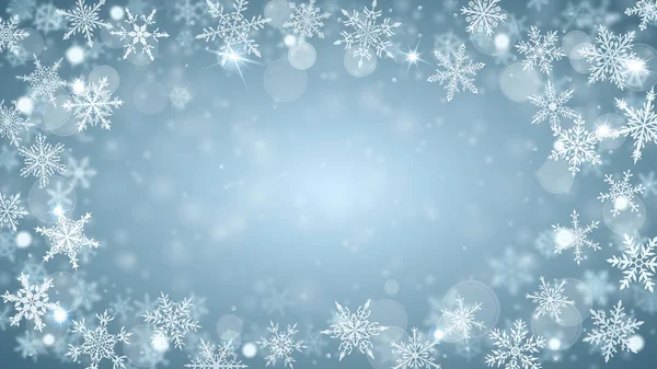 Fondo de Navidad de los copos de nieve — Archivo Imágenes Vectoriales