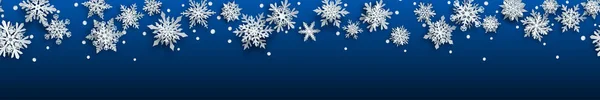 紙の雪のクリスマスバナー — ストックベクタ