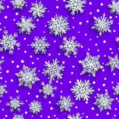 Kağıt kar taneleri Noel dikişsiz desen