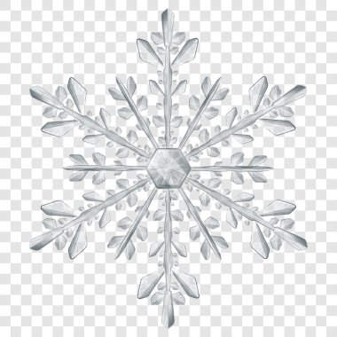 Büyük yarı saydam Noel kar tanesi