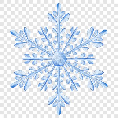 Büyük yarı saydam Noel kar tanesi