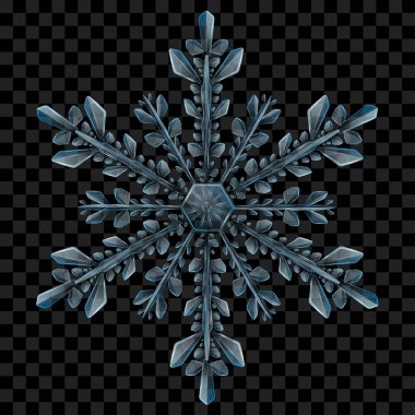 Büyük yarı saydam Noel kar tanesi