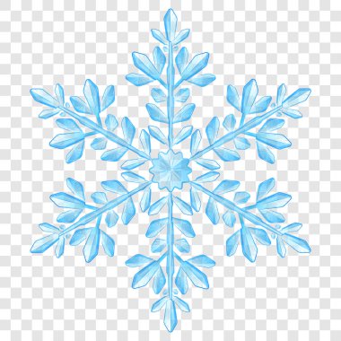 Büyük yarı saydam Noel kar tanesi