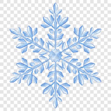 Büyük yarı saydam Noel kar tanesi