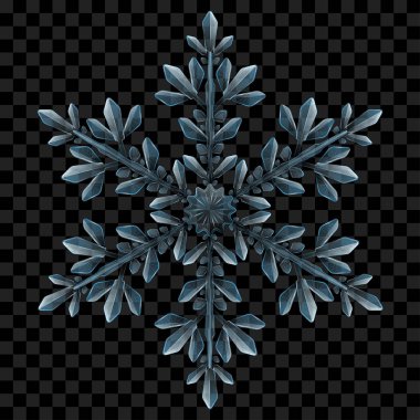 Büyük yarı saydam Noel kar tanesi