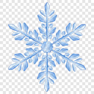 Büyük yarı saydam Noel kar tanesi