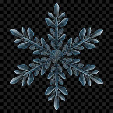 Büyük yarı saydam Noel kar tanesi