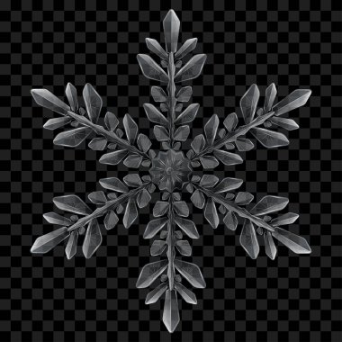 Büyük yarı saydam Noel kar tanesi