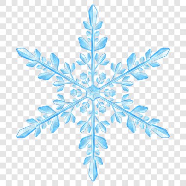 Büyük yarı saydam Noel kar tanesi