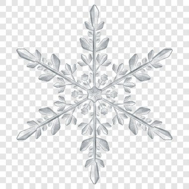 Büyük yarı saydam Noel kar tanesi