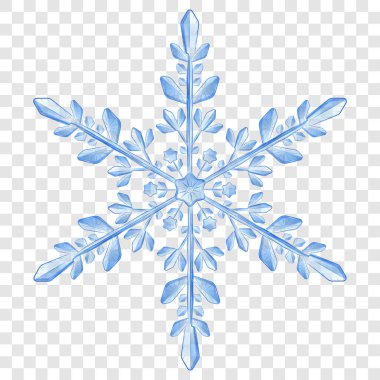 Büyük yarı saydam Noel kar tanesi