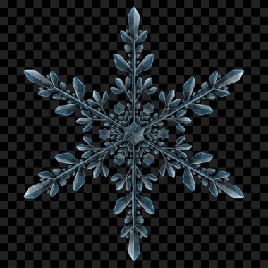 Büyük yarı saydam Noel kar tanesi