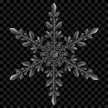 Büyük yarı saydam Noel kar tanesi