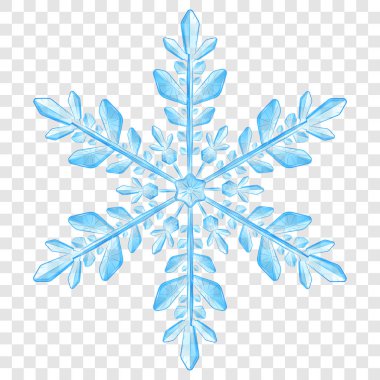 Büyük yarı saydam Noel kar tanesi