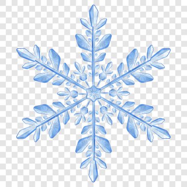 Büyük yarı saydam Noel kar tanesi