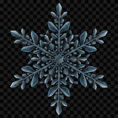 Büyük yarı saydam Noel kar tanesi