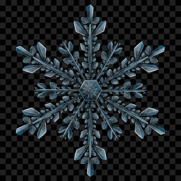 Büyük yarı saydam Noel kar tanesi