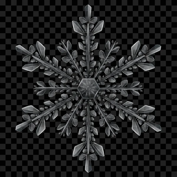 Büyük yarı saydam Noel kar tanesi