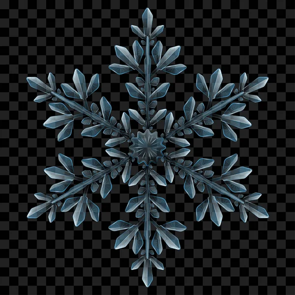 Büyük yarı saydam Noel kar tanesi