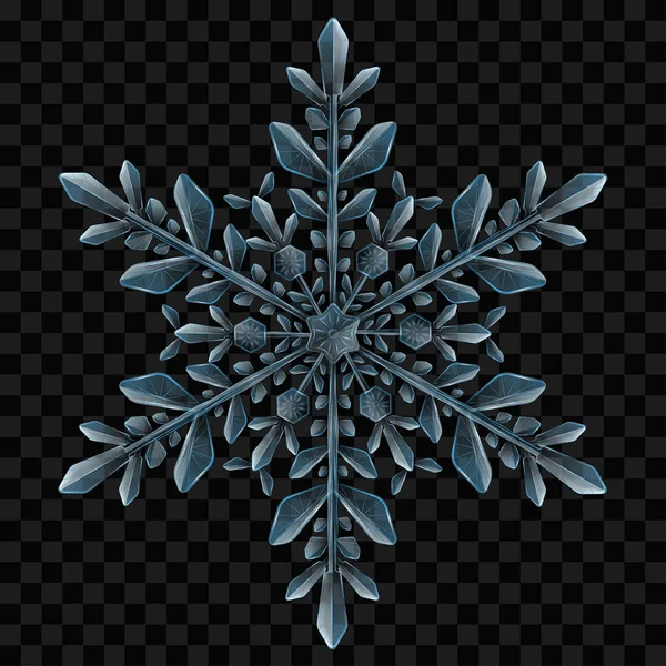 Büyük yarı saydam Noel kar tanesi