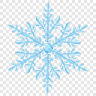 Büyük yarı saydam Noel kar tanesi