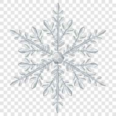 Büyük yarı saydam Noel kar tanesi