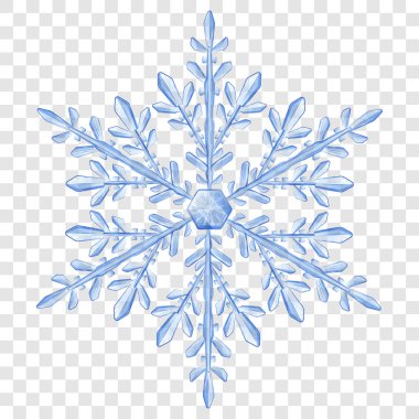 Büyük yarı saydam Noel kar tanesi