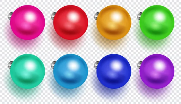 Conjunto de bolas de Navidad — Vector de stock