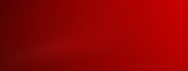 Kırmızı renkli küçük noktaların ve dalgalı çizgilerin soyut yarım ton arkaplanı