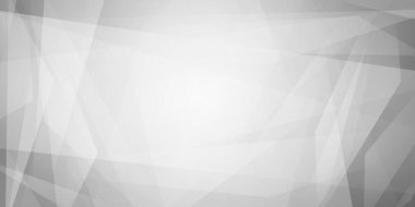 Düz kesişen çizgilerin ve gri renklerde saydam çokgenlerin soyut arkaplanı