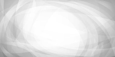Kesişen eğrilerin soyut arkaplanı ve beyaz ve gri renklerde yarı şeffaf şekiller