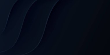 Siyah renkte dalgalı yüzeyi olan soyut arkaplan